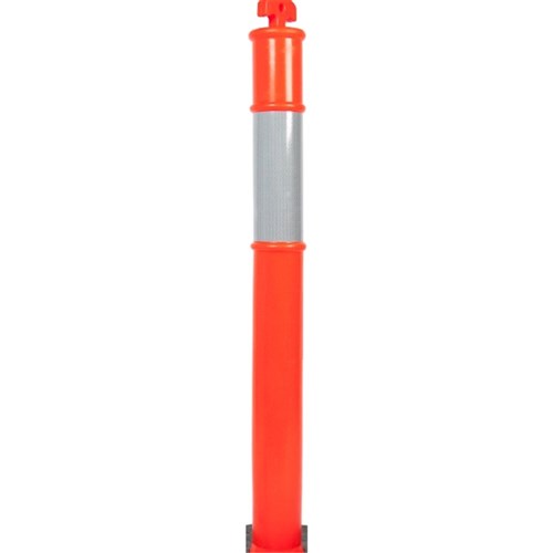 BOLLARD ORANGE C/W REFLECTIVE STRIP - TMR APPROVED (BOLLARD ONLY NO BASE)